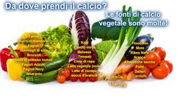 alimenti vegetali calcio