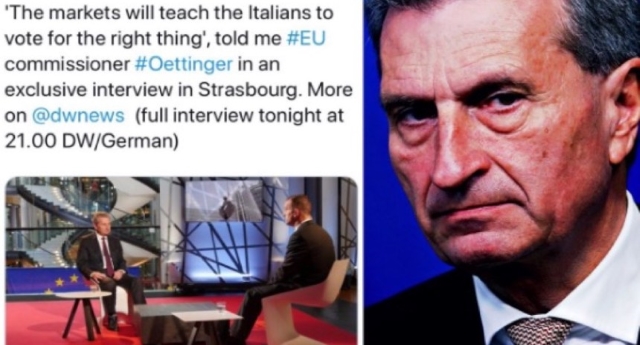 l’Europa vuole massacrare l’Italia per annientare Lega e 5 Stelle marcello foa