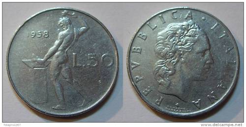 monete rare 50 lire del 1958