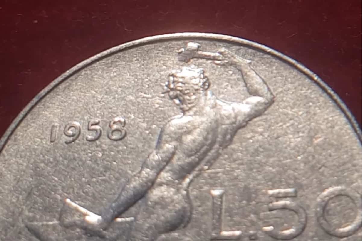 Moneta da 50 lire 1958
