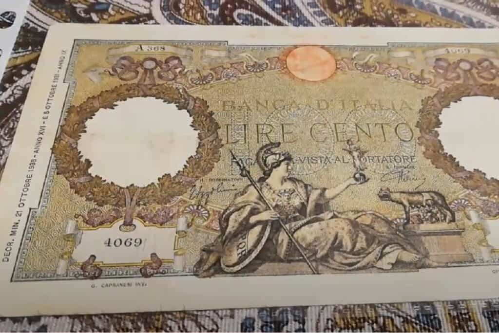 Banconota da 100 lire di carta