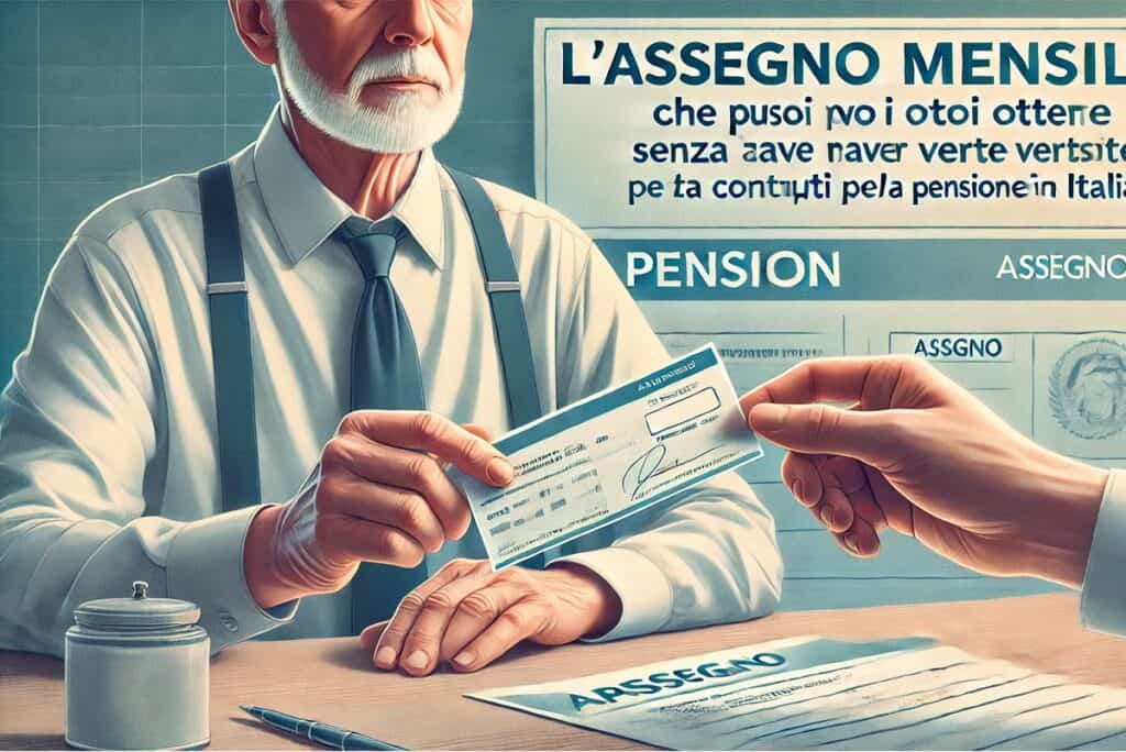 L'assegno mensile che puoi ottenere senza aver mai versato contributi