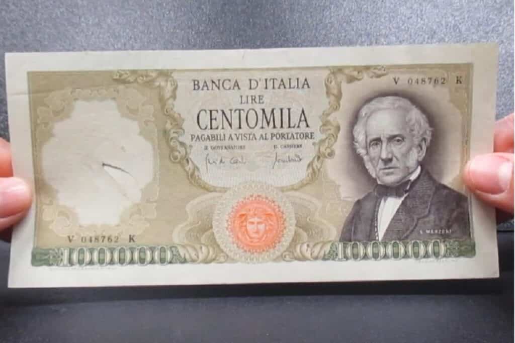 100000 lire Alessandro Manzoni