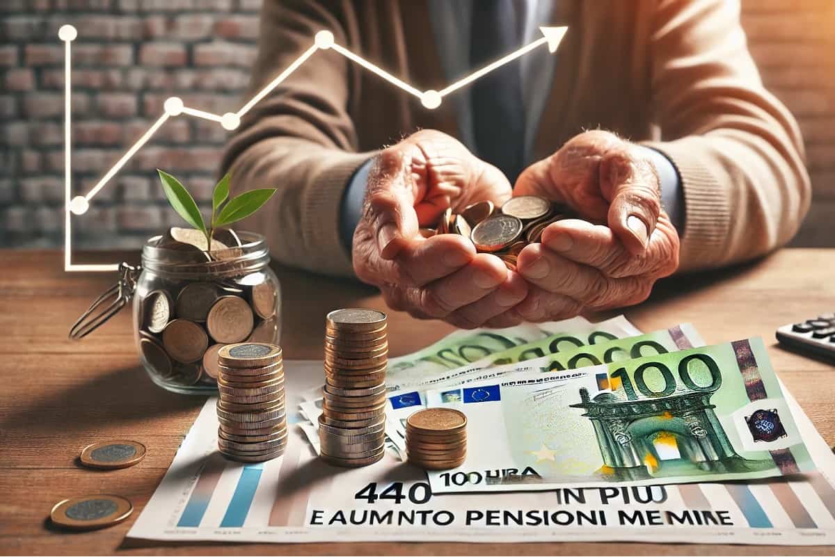 Grafico che mostra l'impatto della riduzione dell'aliquota IRPEF e l'aumento delle pensioni minime