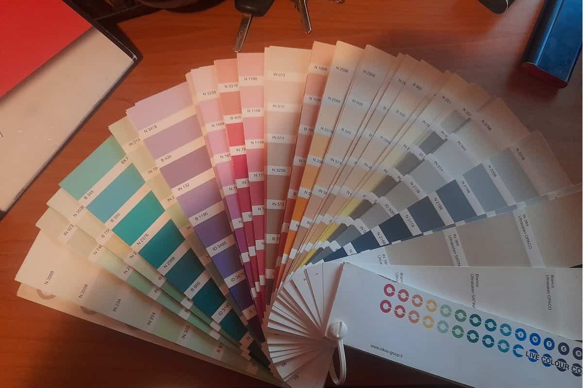 Mazzetta colori per vernici da interno